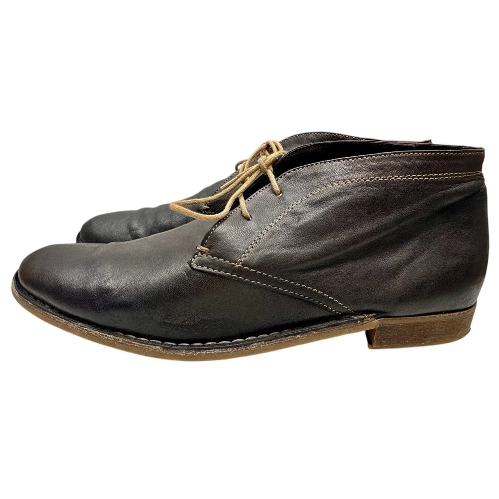 Aldo Brown Leather Ankle Chukka Boots Men's Size 10‎ Preowned